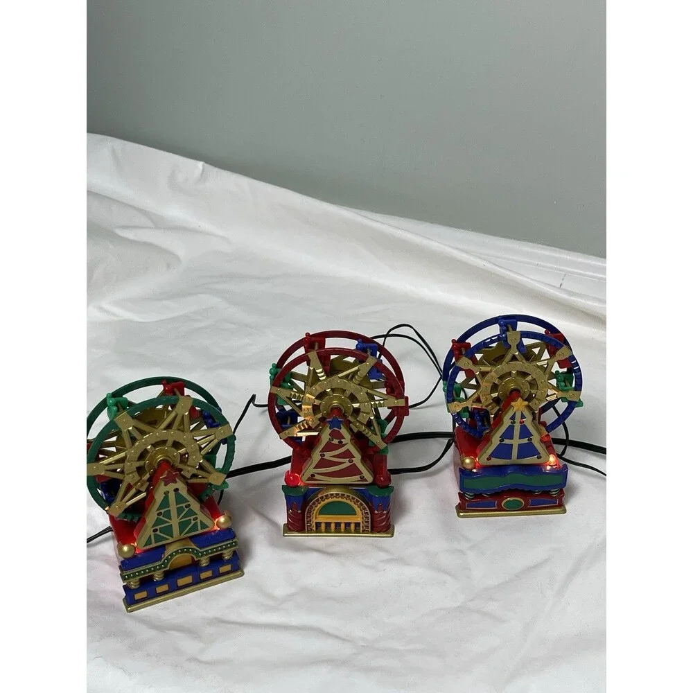 VTG Mr. Christmas Holiday Ferris Wheel Music Box For Parts Repair Music Works